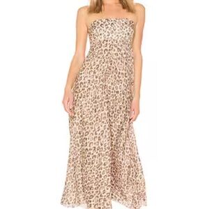 Zimmermann Melody Strapless Dress - Leopard Print Midi L